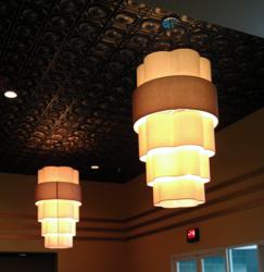 ceiling of a lobby in historic, Dublin, Georgia Theather got a makeover.